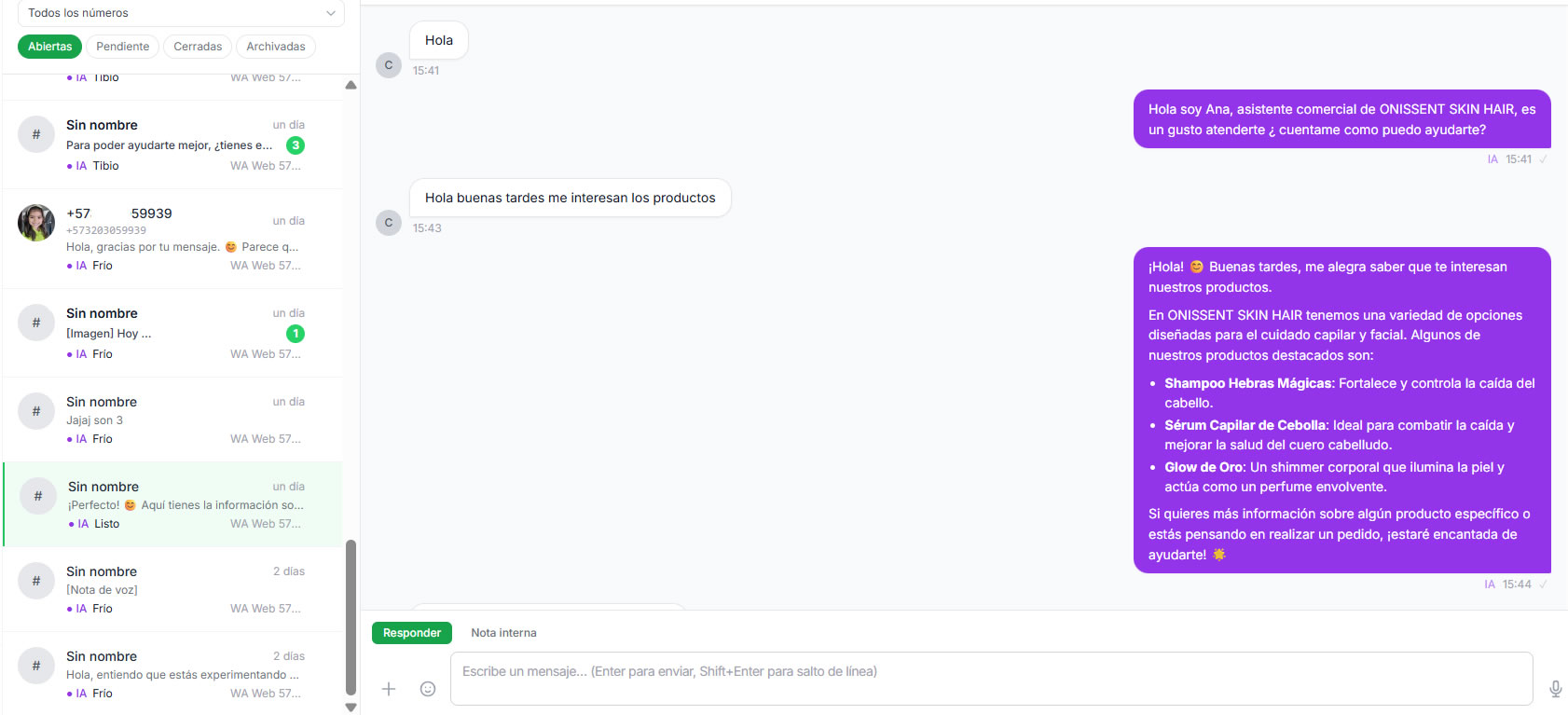 Real AI-Assisted Customer Conversation